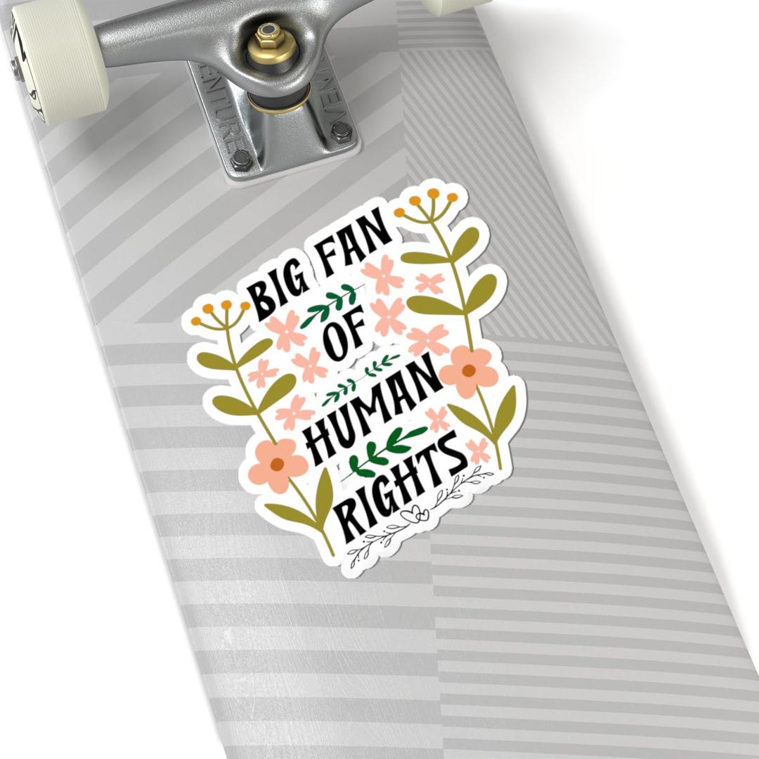 Floral Human Rights Vinyl Sticker | Activist Laptop Decal - Etsy