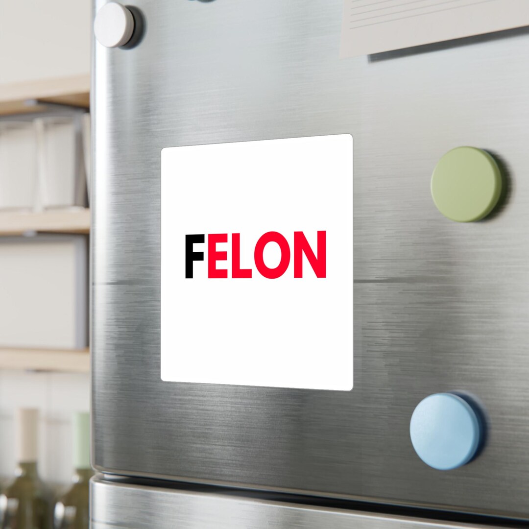 FELON Vinyl Sticker: Anti-elon Political Humor Decal - Etsy