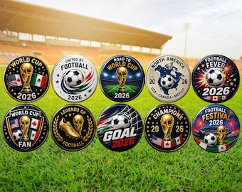 Knoppenset WK 2026 VS Canada Mexico | Collectie voetbalfanbadges | Voetbalfestivalkampioen souvenirspelden