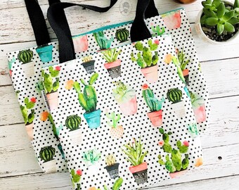 dotted succulent bible bag