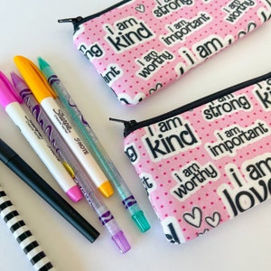 mini pencil pouch affirmations image 1