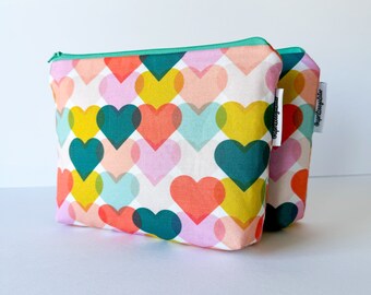 project bag -- watercolor hearts
