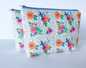 project bag -- sugar plum floral