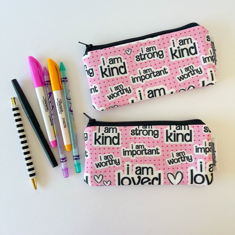 mini pencil pouch affirmations image 2