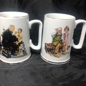 Rockwell Porcelain Cups, The Country Doctor, The Cobbler