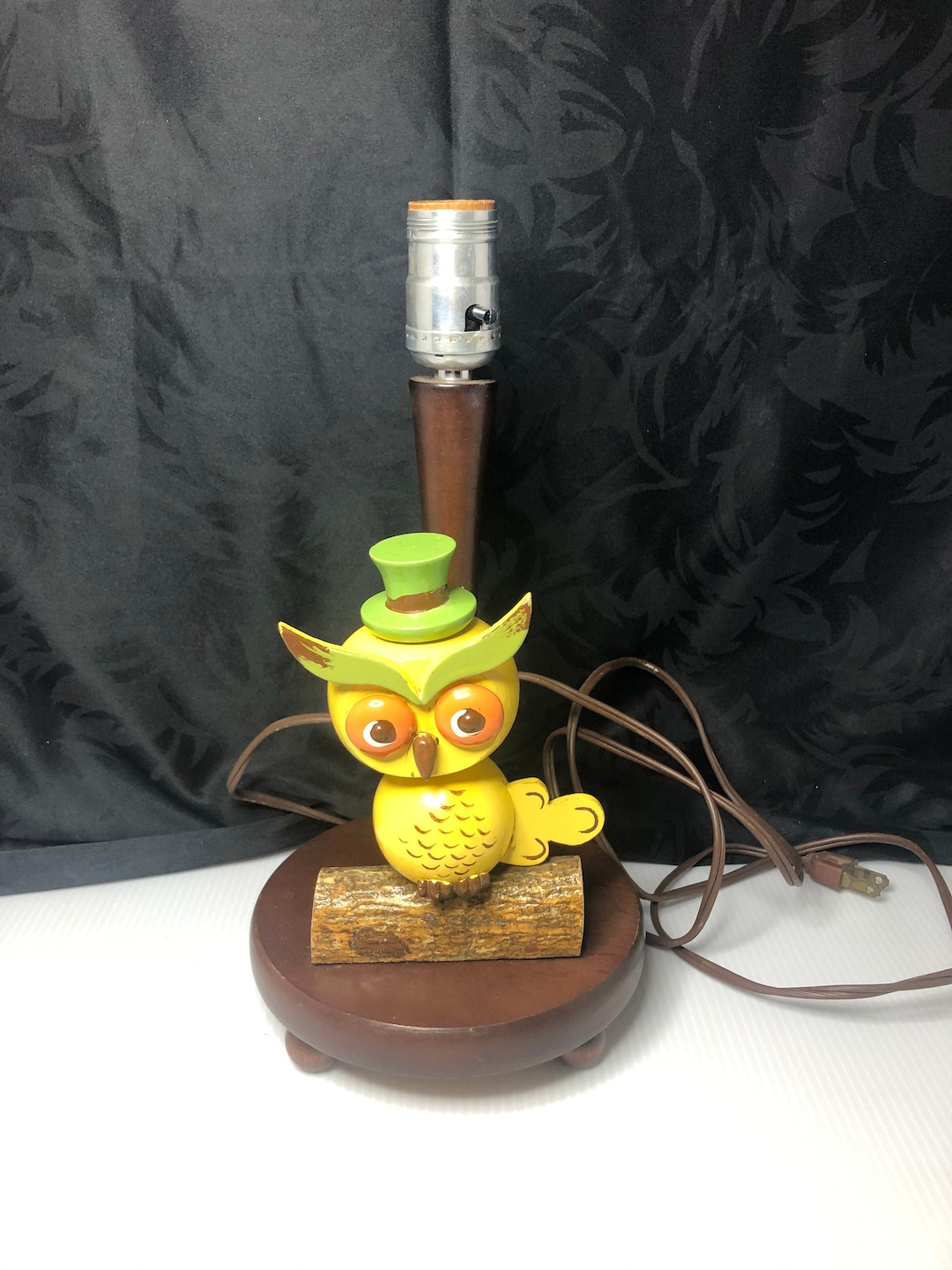 Wooden Owl Lamp, Underwriters Laboratories Etsy