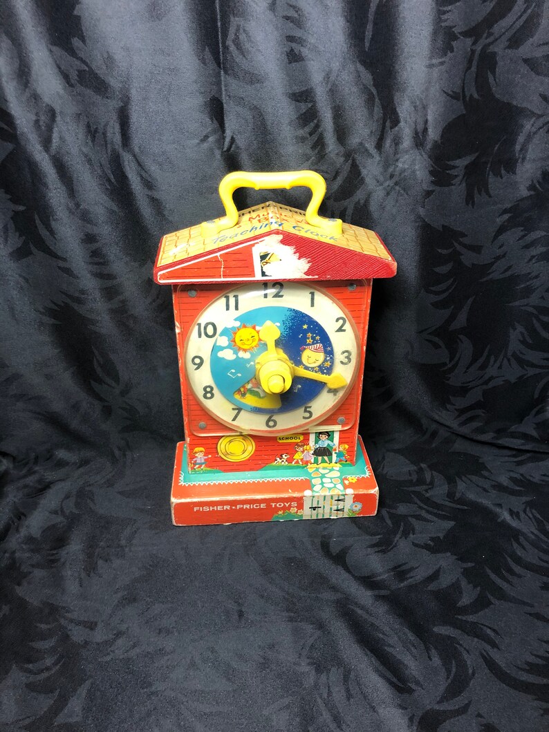 Fisher Price Music Box Teaching Clock Etsy