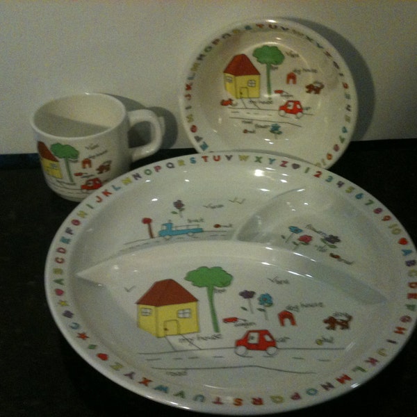 Sale Melamineware Alphabet Cup Bowl and Plate Set