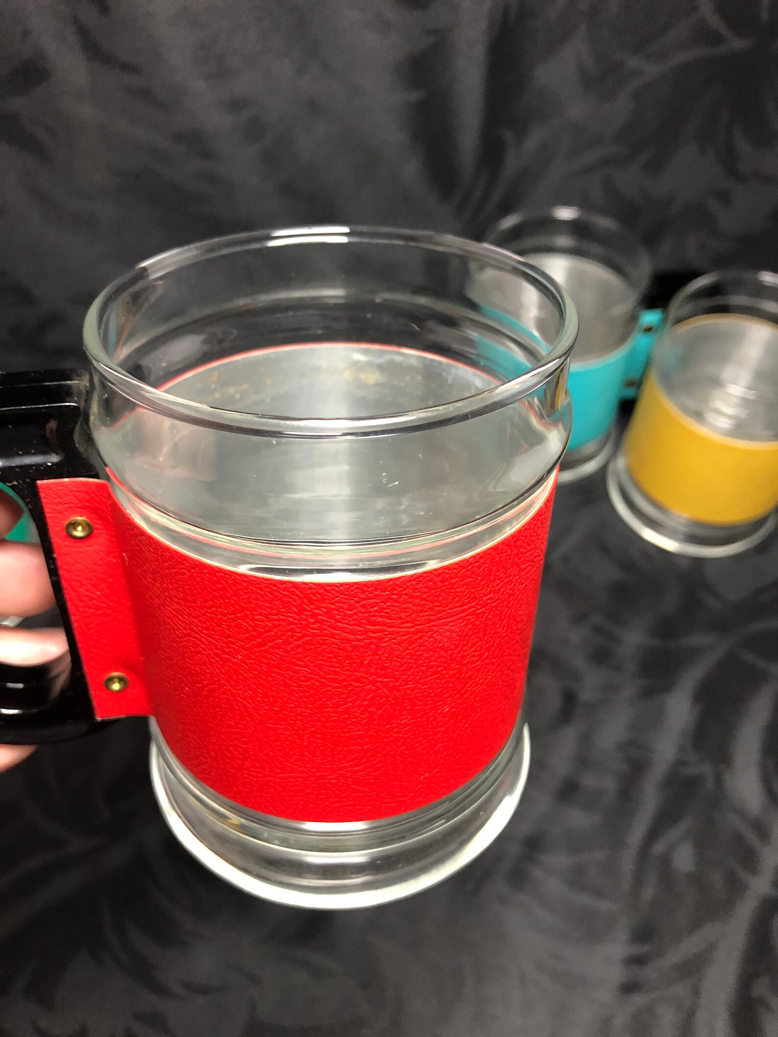 Glass and Vinyl Mugs Set of 4 Etsy