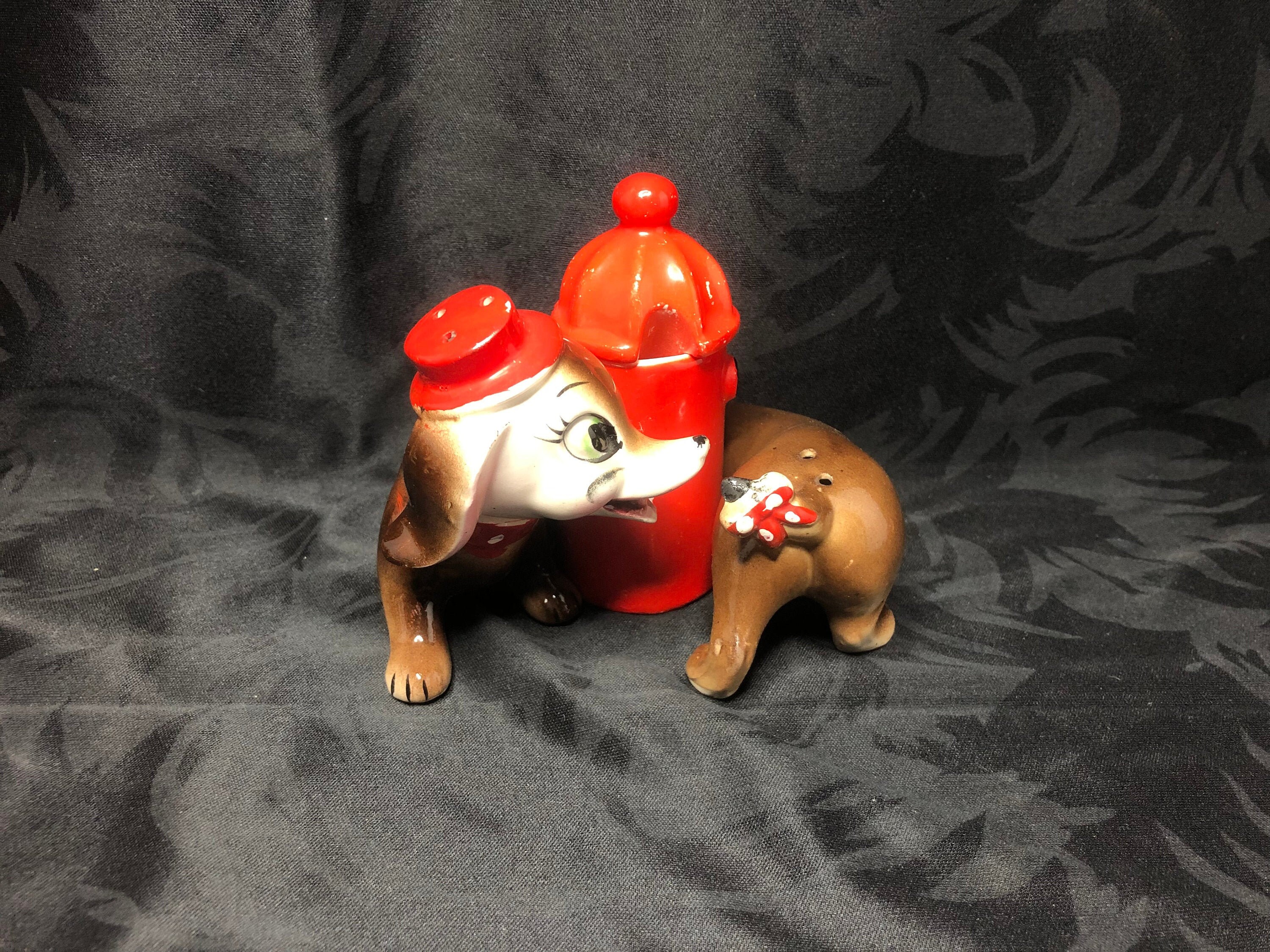 Dachshund Weiner Dog Salt and Pepper Shakers and Fire Hydrant Etsy