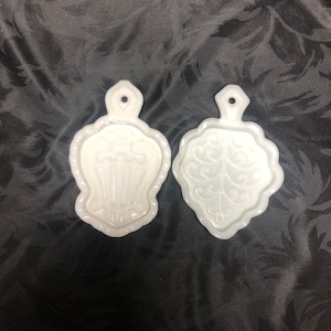 Imperial Glass White Milk Glass Wall Plaque, Spoon Rest, Trivets, Ashtray