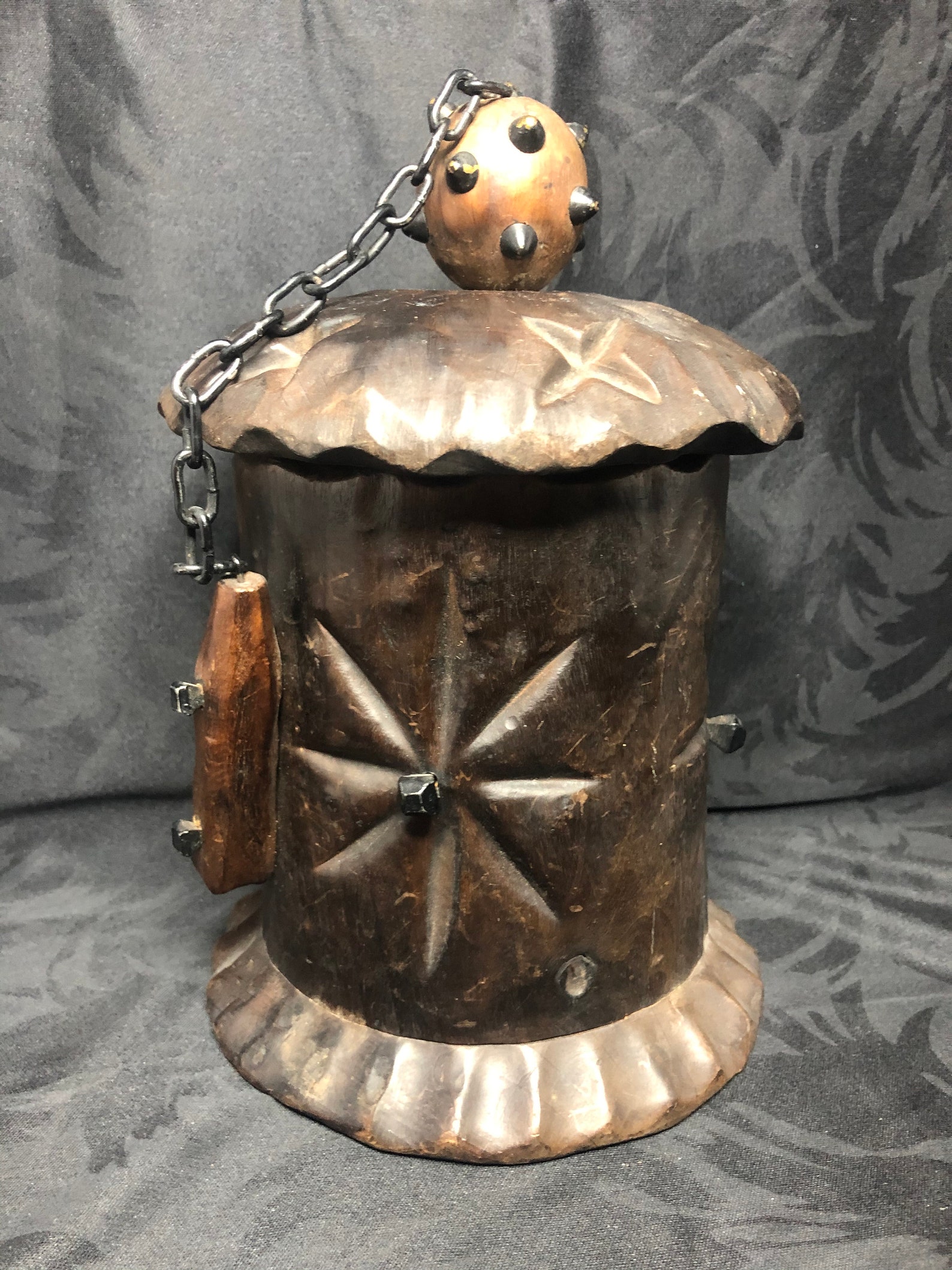 Spanish Wooden Medieval Mace Container Etsy