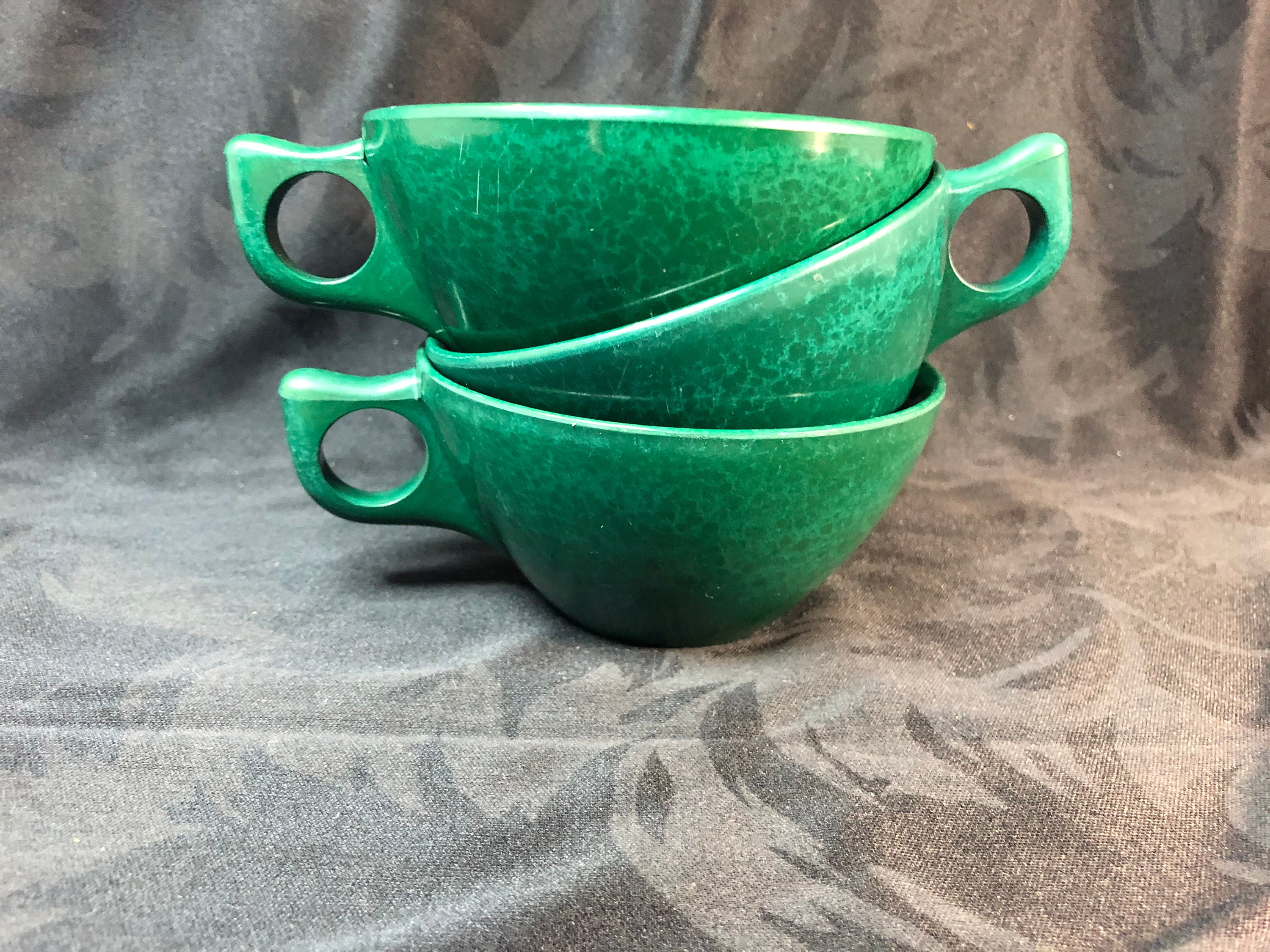 Dark Green Color Flyte Cups, Set of 3