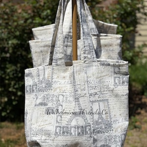 Reversible Parisian Tote Bag, Eiffel Tower Bag, Ideal Gift For Her, Shopping Tote, Travel-Bag, Paris Tote, Summer Bag, Gift Bag, Trendy Bag