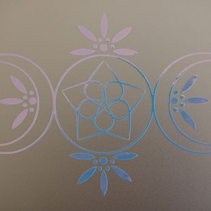 Triple Moon Goddess Holographic Decal image 3