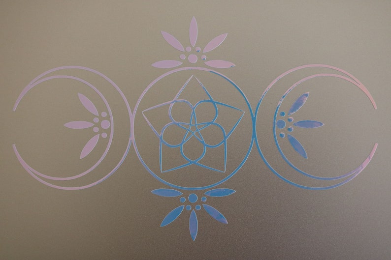 Triple Moon Goddess Holographic Decal image 3
