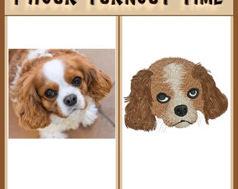 Dog Custom Embroidery, Image Digitizing, personalized gift, Pet Embroidery, Digitizing Service, Embroidery, PES File, DST File, Dog Outline