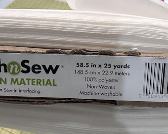 StitchnSew Pattern Material  White Sewin Interfacing 100% Polyester nonwoven Pattern Ease Foundation