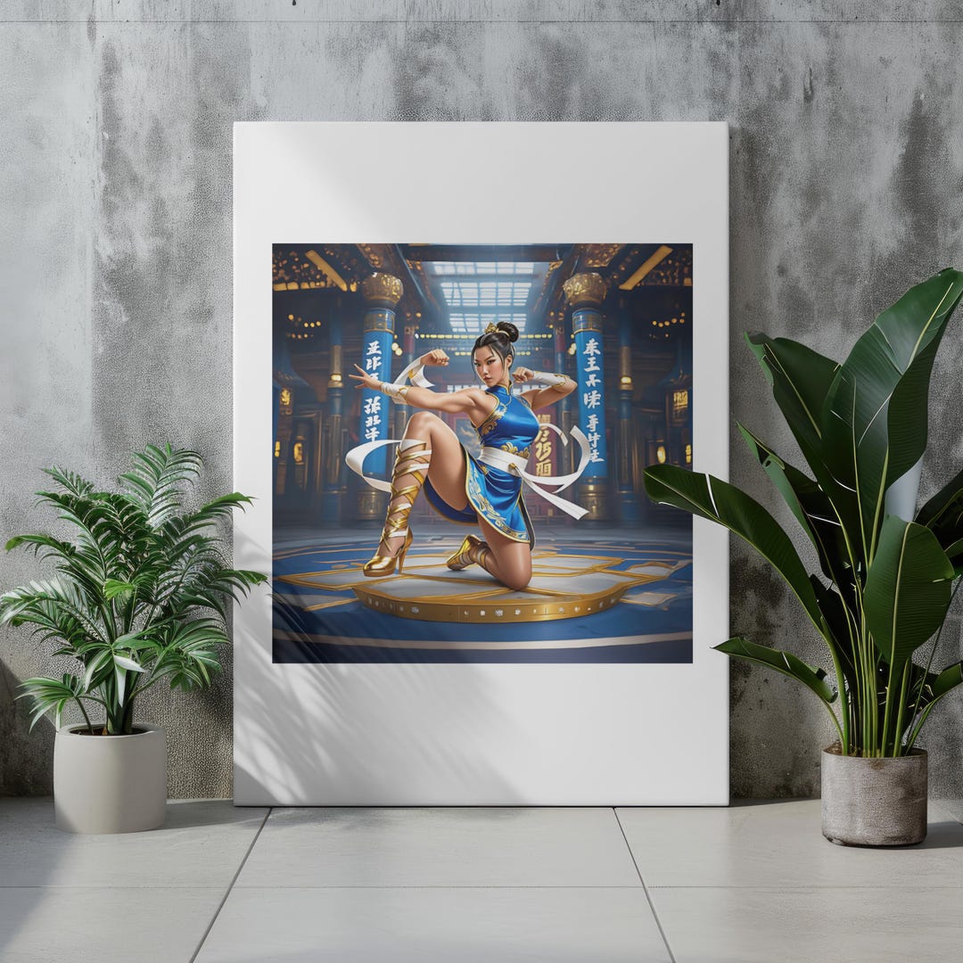 Large Chin Li Poster Chun-li Digital Download Wall Art – Street Fighter Printable Poster ...
