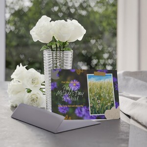 Card for Mom Mother’s Day Greeting Card Floral Design Thoughtful Gift for Mom or Grandma Heartfelt Message