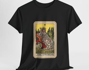 The Empress Tarot Card T-Shirt | Full Color Mystic Graphic Tee | Divine Feminine Shirt | Tarot Gift for Creators | Unisex Occult T-Shirt