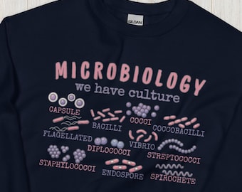Microbiology Sweatshirt for Medical Laboratory Scientist & Clinical Lab Tech | Microbiologist, Science Teacher Gift | CLS MLS Micro Crewneck