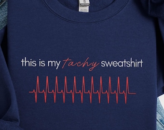 Cardiology Themed Embroidered Sweatshirt for Doctor & Nurse | Cardiologist, Physician, Resident Gift | RN, PA, NP Sweater | Medical Humor