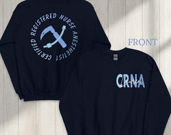 Personalized Anesthesia Sweatshirt for CRNA | Customizable Nurse Anesthetist CRNA Week Gift | Custom Name Anesthesiology SRNA Shirt | Airway