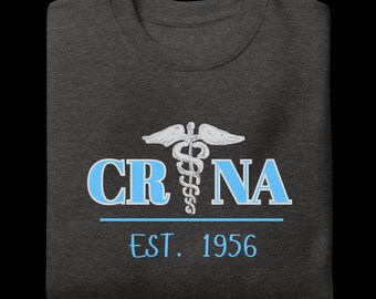CRNA Anesthesia Themed Sweatshirt | Nurse Anesthetist, SRNA Gift | Anesthesiology Crewneck | Medical Symbol | Medicine | Operating Room Top