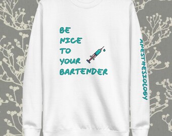 Sweat-shirt drôle d'anesthésie | Anesthésiste, CRNA, SRNA, Vêtements et tenues pour résidents | Ensemble CRNA | Cadeau médecin | Sweat-shirt d'anesthésie