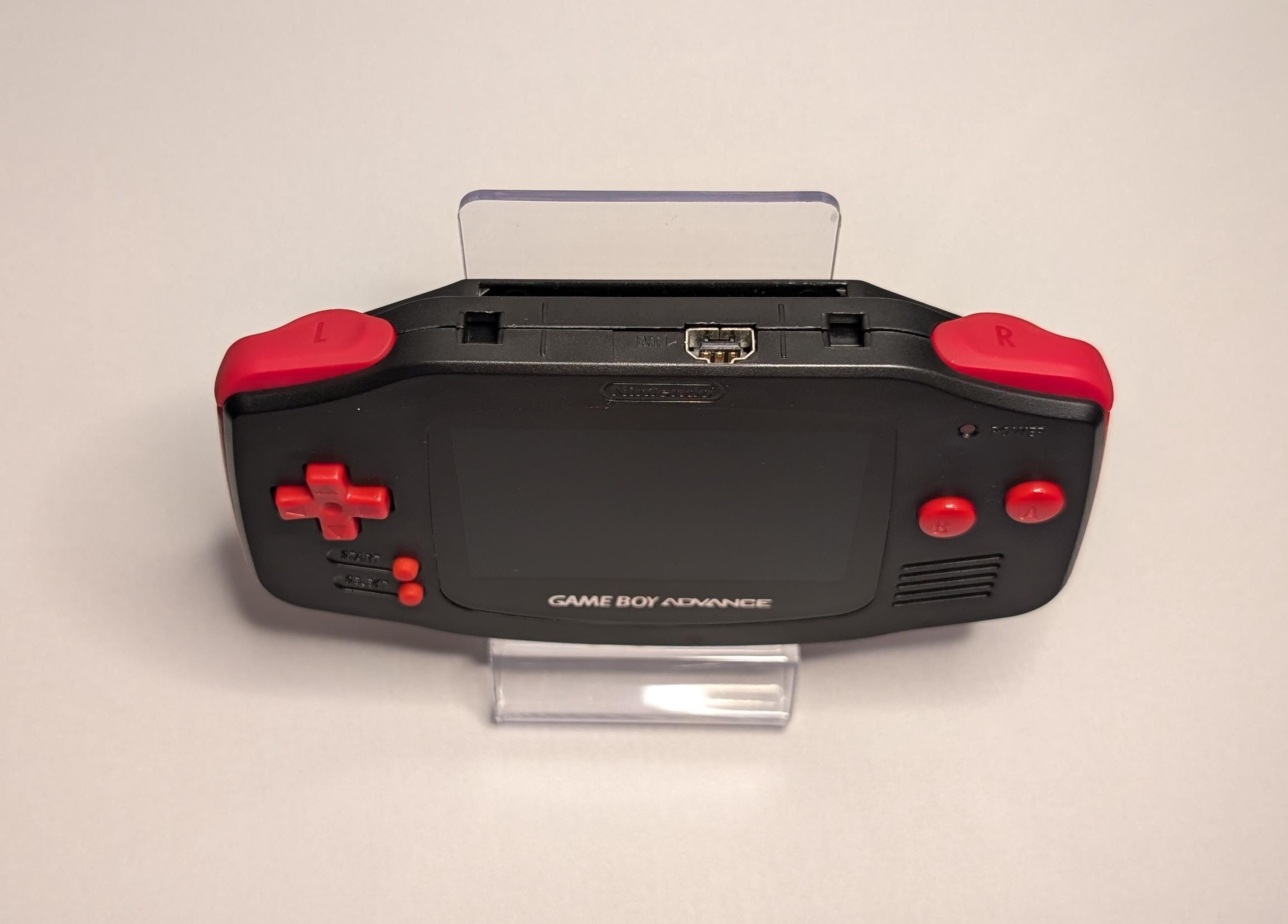 Gameboy Advanced Side Gameboy Advanced (GBA) IPS Backlit Screen Mod. Modded Console. Red and ...