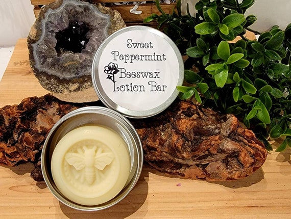 Sweet Peppermint/Peppermint Candy Lotion bars. All natural lotion for deep moisturizing coconut oil Shea butter, beeswax and essential oils.