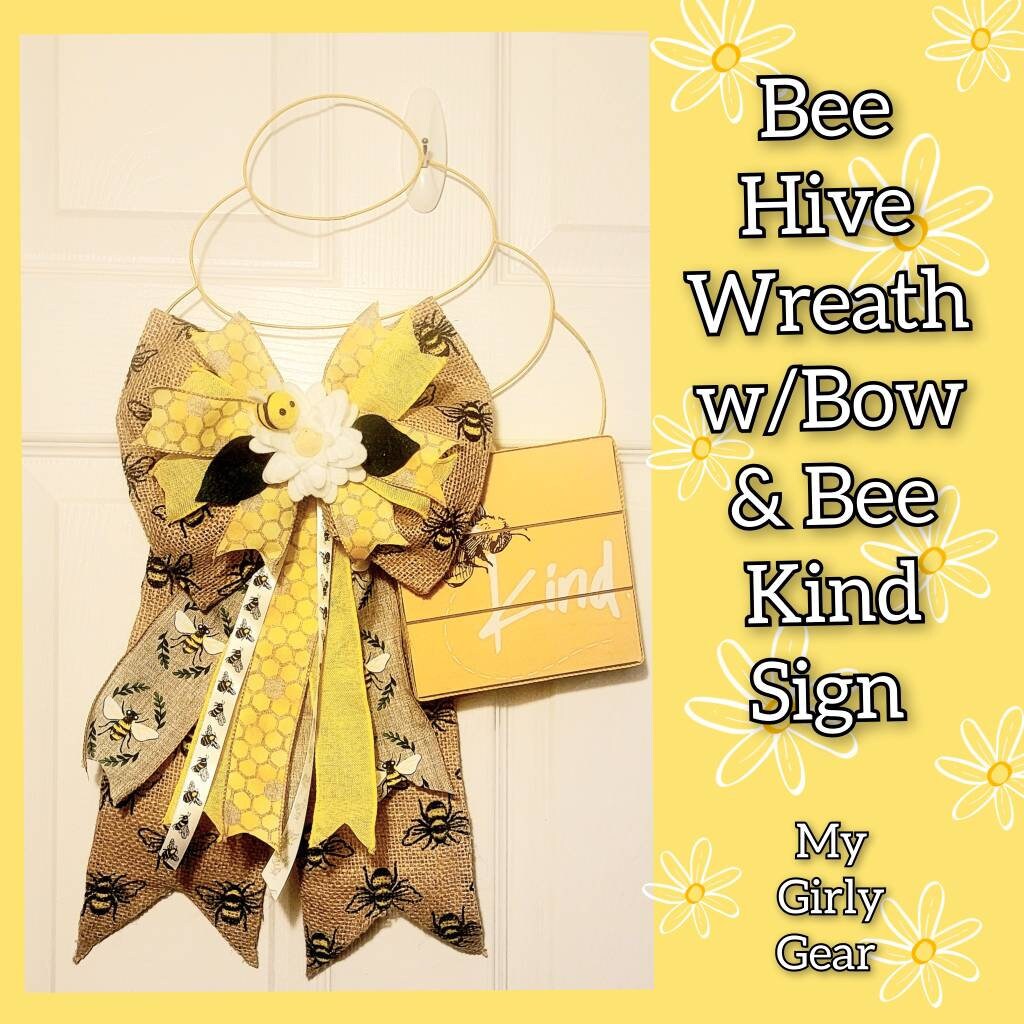 Bee Kind Wall Sign, Wall Decor, Bee Decor, Bee Sign, Bee Themed