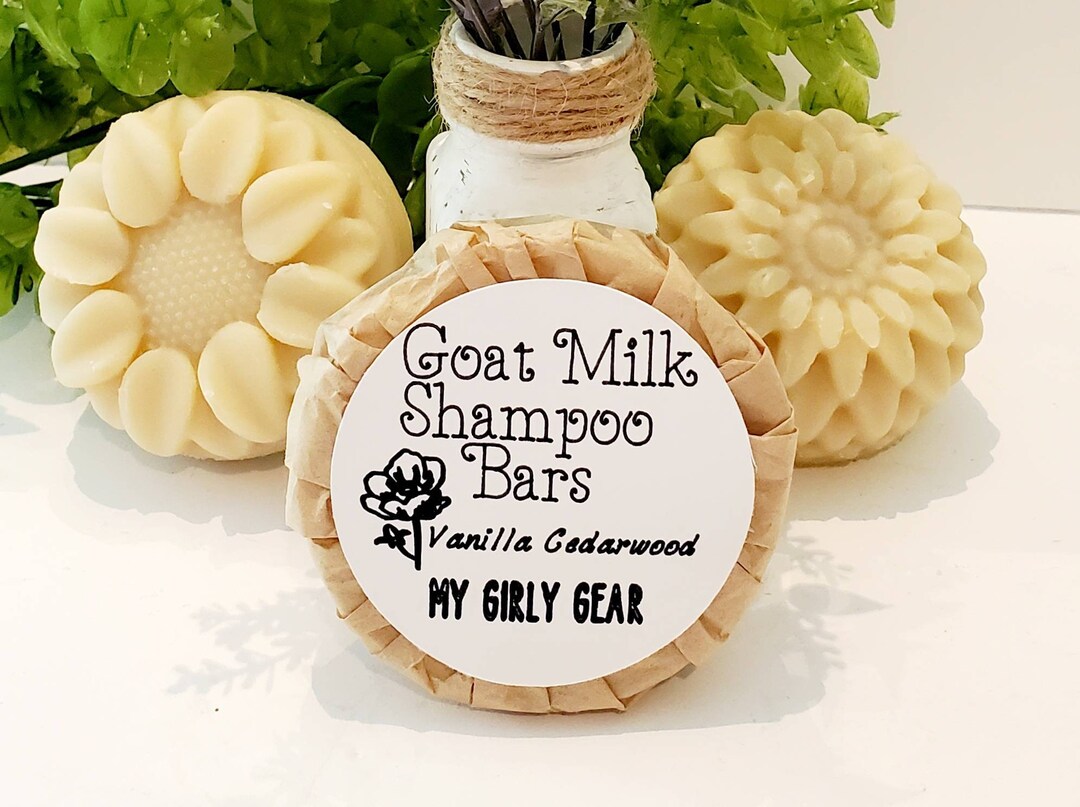 Goat Milk Shampoo Bars Scented Vanilla Cedarwood All Natural Handmade