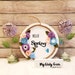 Hello Spring Round Sign Pastel Felt Flowers in Pink Lavender and Blue ...