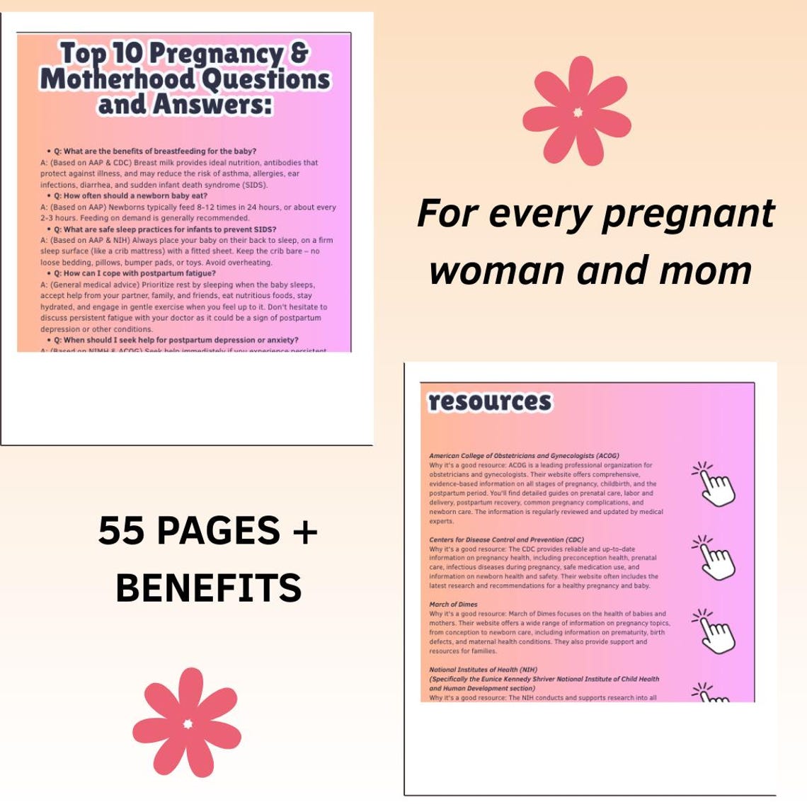 Pregnancy Checklist Printable Planner for First Time Moms & Baby ...