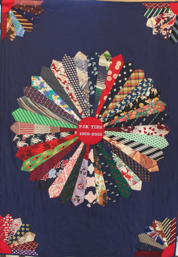 Necktie Quilt Men's Necktie Quilt Necktie Memory Quilt Etsy