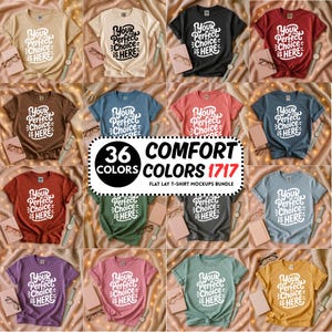 Comfort Colors 1717 Mockup Bundle | 36 Colors Flat Lay TShirt Mockup | CC1717 Mega Color Bundle | Flat Lay Mockup | Instant Download