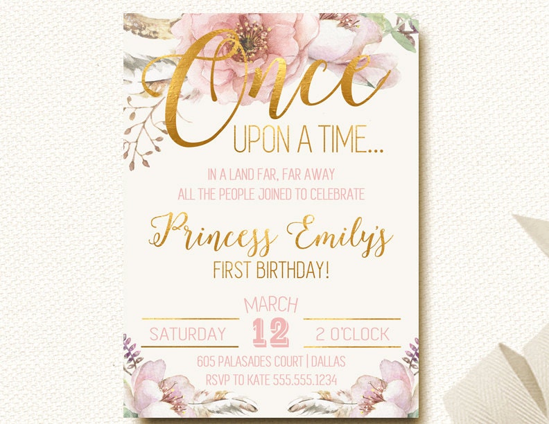 Woodland Invitation Fairytale Birthday Invitation First Etsy