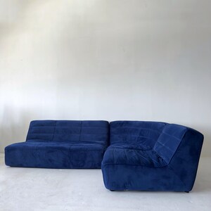 modular sectional Timothy Oulton, 3 pieces, blue velvet