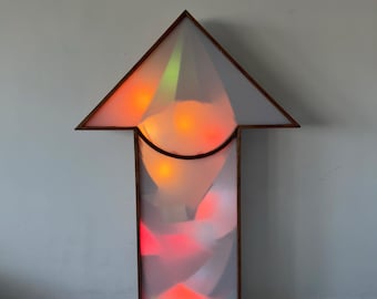 Vintage 1970s oversized arrow light sculpture
