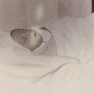 Antique French CDV Carte De Viste Photo Post Mortem French Baby