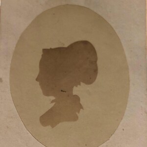 Scarce Unusual Antique CDV Photo Carte de Viste Photo Silhouette Portrait Large Bonnet Prairie Emphera