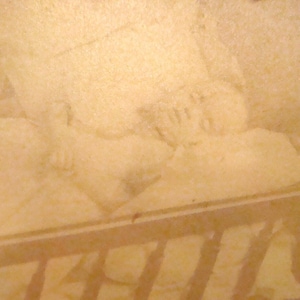 Antique Photo CDV Post Mortem Baby in Cradle Cabinet Card