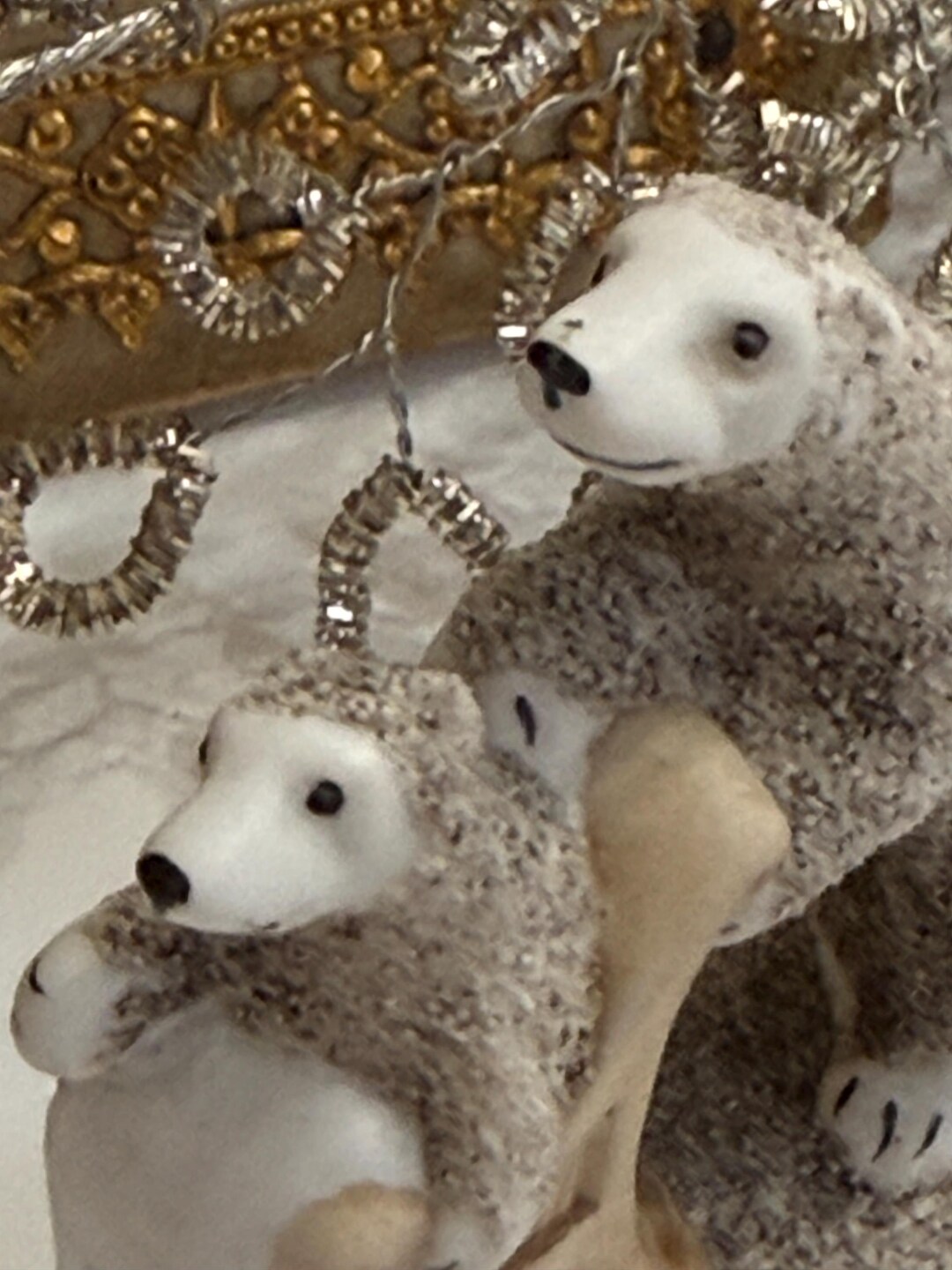 Antique German Bisque Double Polar Bear Snow Baby Very Unusual