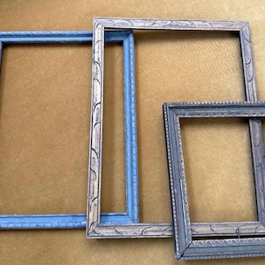 Three Vintage Frames Art Deco Skinny Wood Frames Three Different Sizes Art Photos