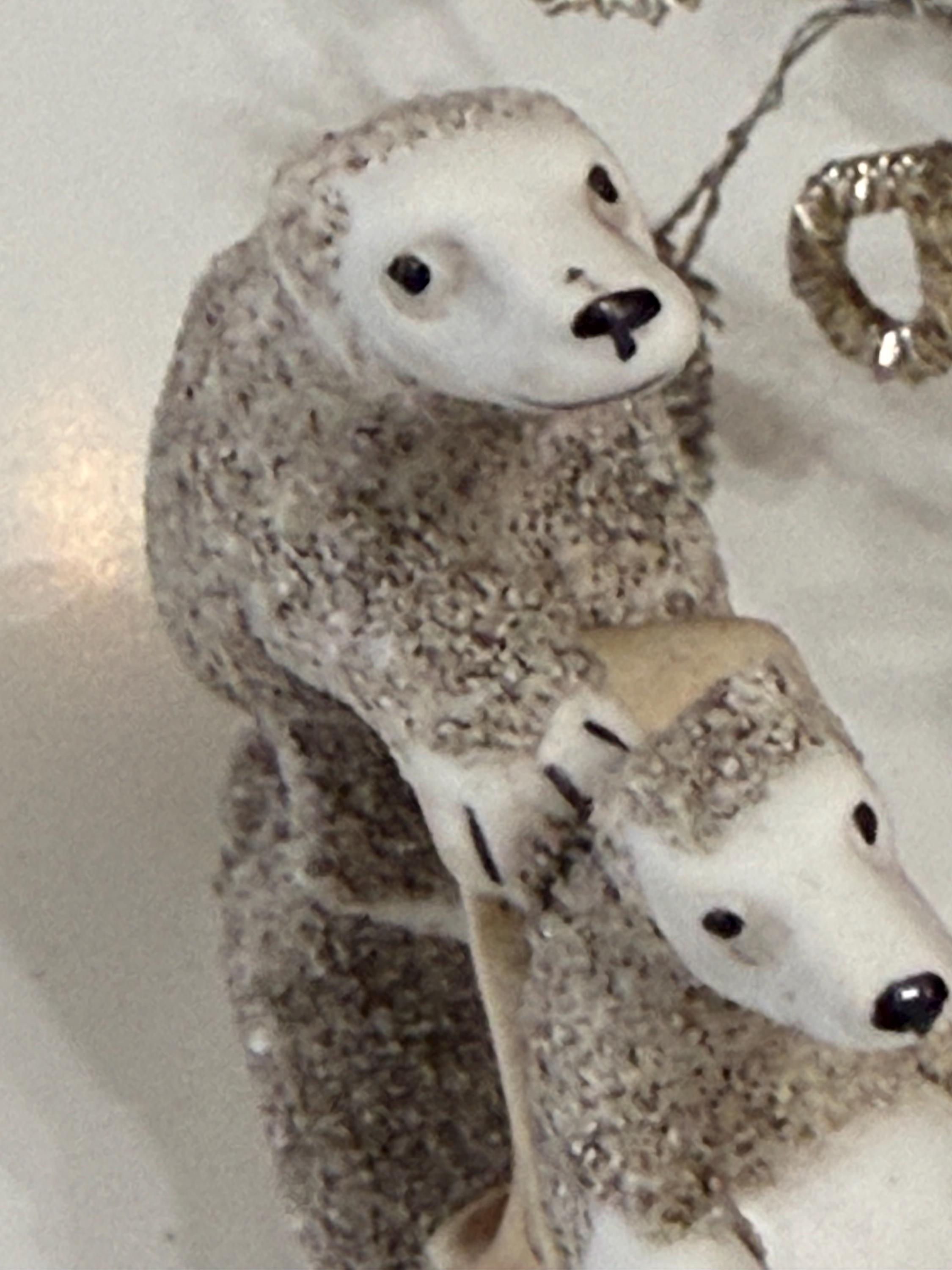 Antique German Bisque Double Polar Bear Snow Baby Very Unusual