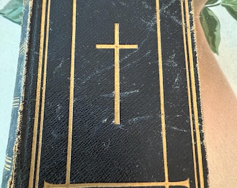 Antique Religious Book The Book of Common Prayer Circa 1808 Leather Bound Gilt Decor Gilt Edge Pages Home Altar Decor