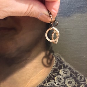 Antique Jewelry Art Deco Rose Gold Filled Engraved Hoop Earrings