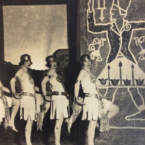 Absolutely the best Antique Flapper Dancers Egyptian Photo Original Bobbed Hair Gladiator Shoes Vaudeville Theatre